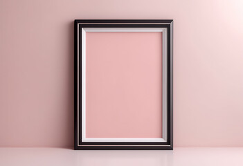 wall color frame painted 3d close pink poster render pastel mockup white mock up template closeup colours background childcare center children room design interior decoration picture space art style
