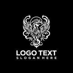 Phoenix bird stylized silhouettes icons