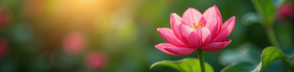 Delicate petals of fuengfah flower unfurl in morning dew, spring, florals, garden