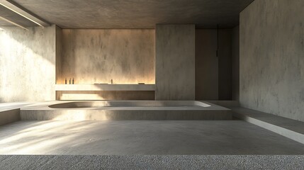 Minimalist Concrete Bathroom Design
