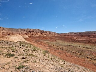 beautiful view of the valley, the desert
