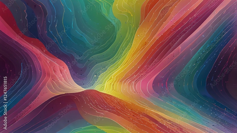 Poster seamless tech fusion: abstract soft tones rainbow colors seamless print, perfect for various designs