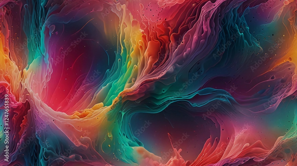 Poster seamless tech fusion: abstract soft tones rainbow colors seamless print, perfect for various designs