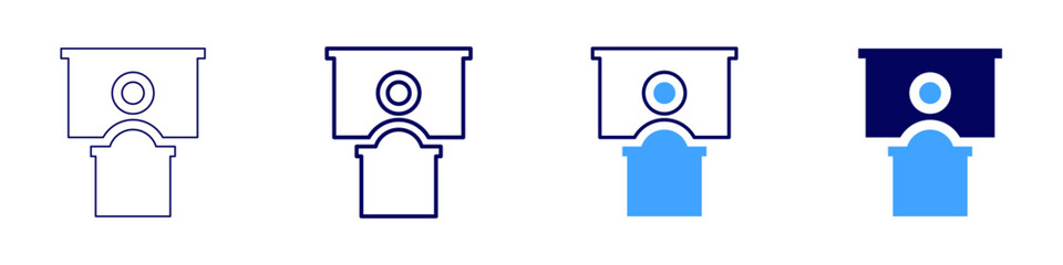 Session feedback icon in 4 different styles. Thin Line, Line, Bold Line, Duotone. Duotone style. Editable stroke