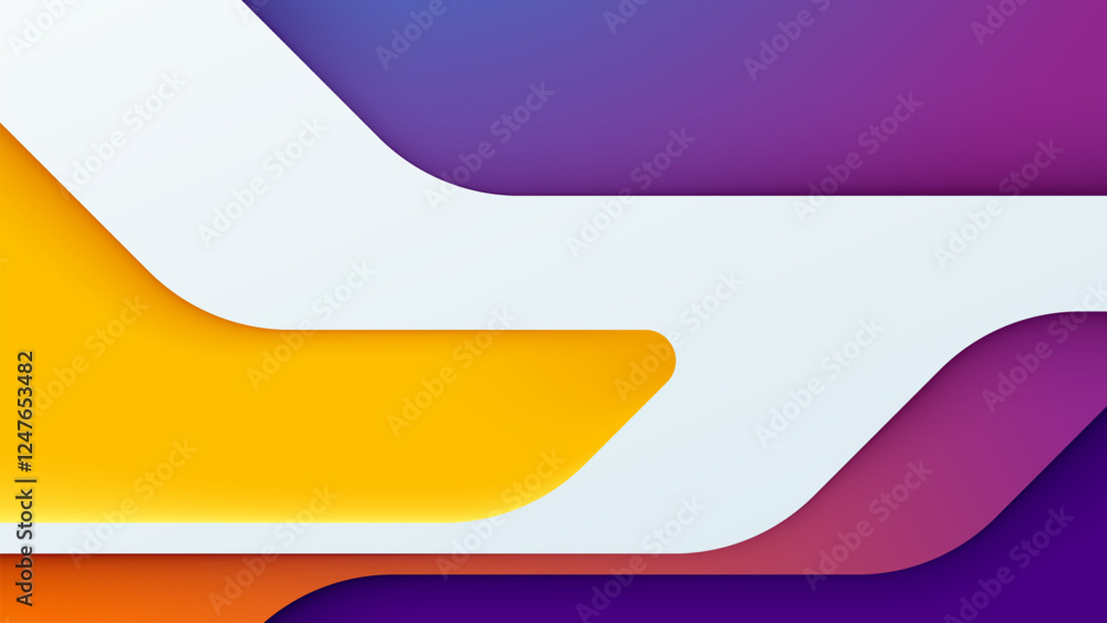 Poster gradient abstract background rounded shape design vector