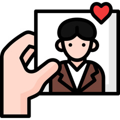 memory icon illustration design with filled outline