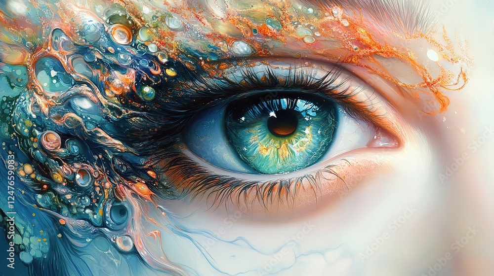 Poster exploring the depths of creativity abstract eye art digital studio visual art surreal environment cl
