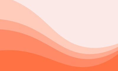 Overlapping orange business wave banner. flat orange gradient. wavy background