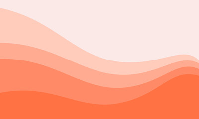 Overlapping orange business wave banner. flat orange gradient. wavy background. eps 10