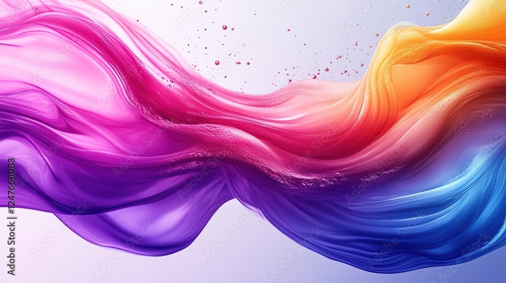 Poster dynamic color flow abstract art studio digital artwork vibrant environment close-up fluid motion