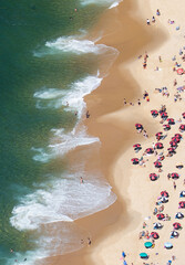 summer beach above view