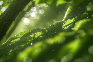 雨上がりの森林