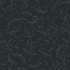 Hand drawn repeated illustration with decorative ribbon bows. Abstract vector seamless pattern with cute bow knots. Ornament for surface design, background. Allover rococo print for fabric, package