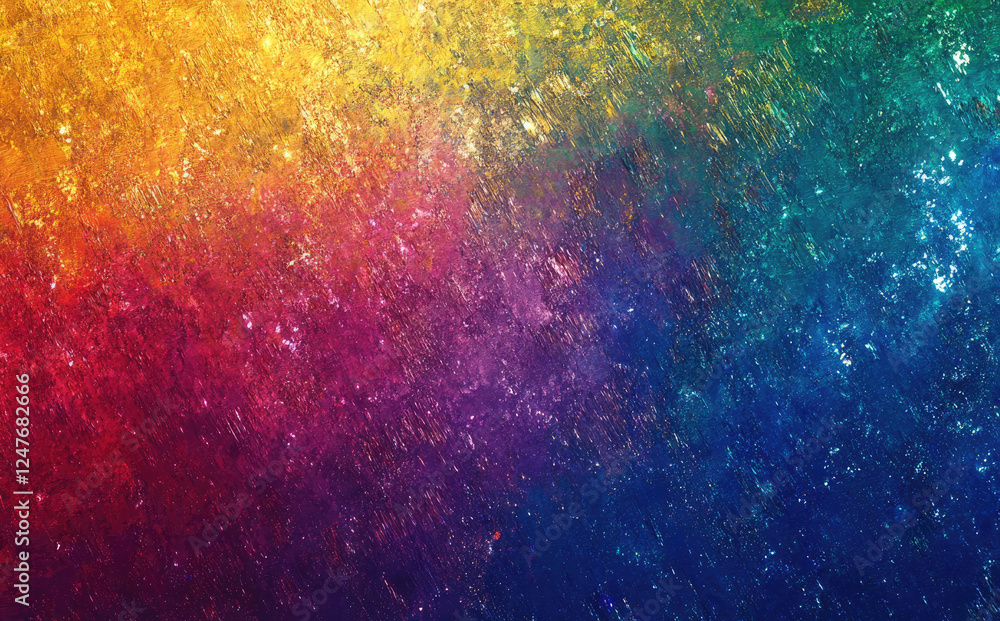 Poster colorful glitter background with gradient sparkles and bokeh effect
