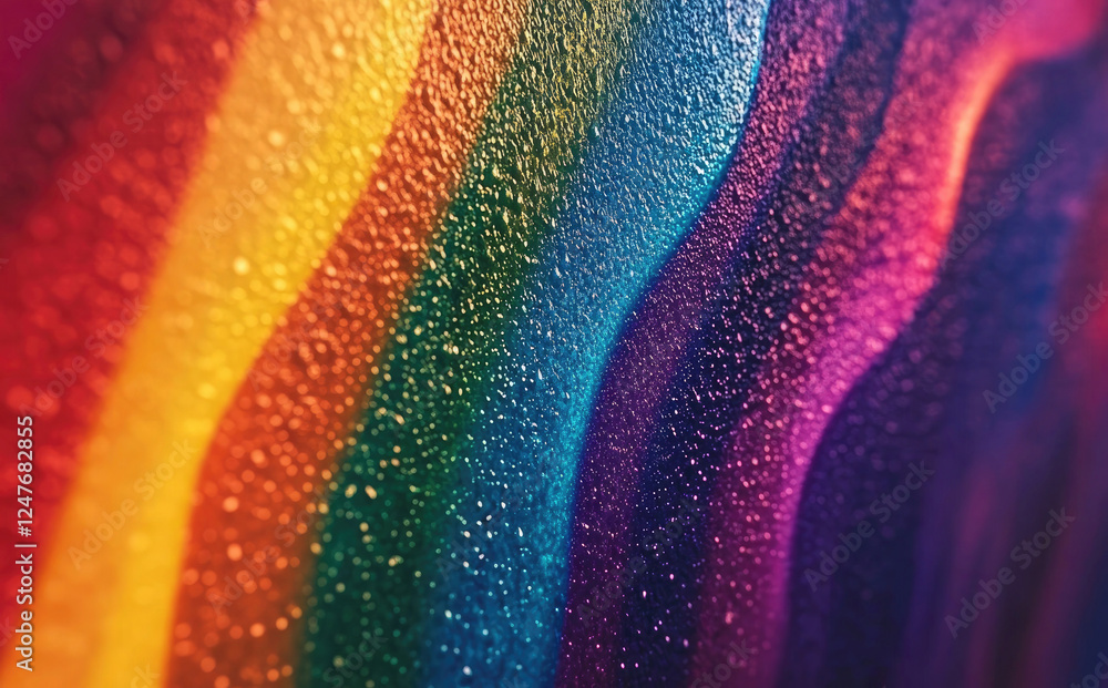 Poster colorful glitter background with gradient sparkles and bokeh effect