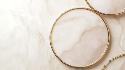 Elegant Marble Coasters with Gold Accents