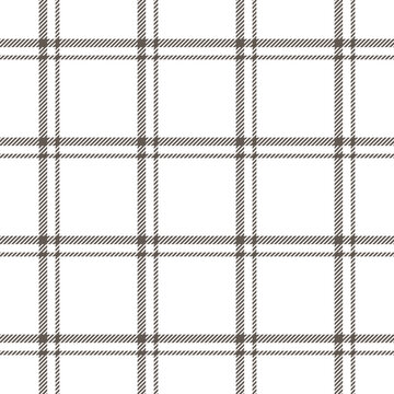 Seamless windowpane pattern. Checkered tartan plaid repeating white background. Design for textile, fabric, curtain, wrapping.