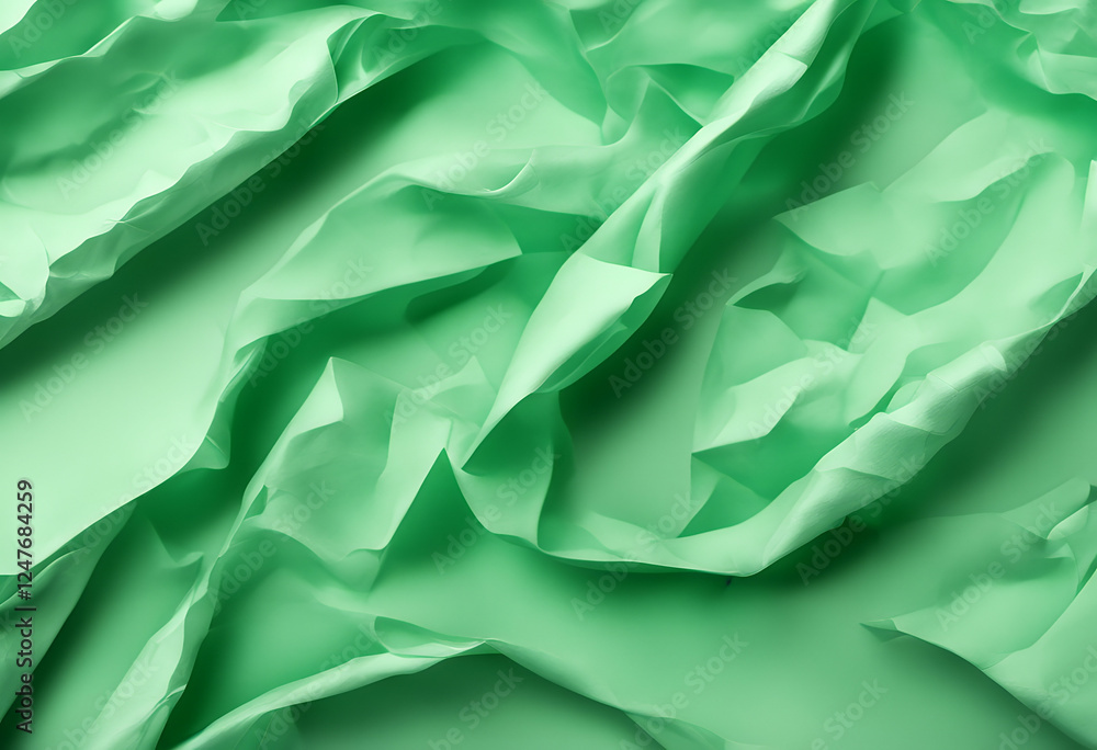 Poster texture paper green wrapping crumpled color effect background delicate grunge parchment abstract mat