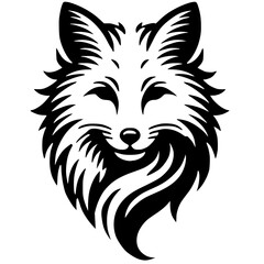 Fox portrait silhouette