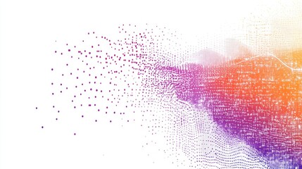 Abstract colorful particle wave design.