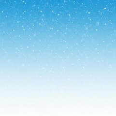 Sky Blue Gradient Fading to White with Snowflakes Falling