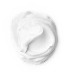 Sample of fluffy foam isolated on white, top view