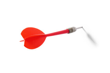 One red dart arrow isolated on white