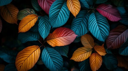 Fototapeta premium Colorful autumn leaves background.