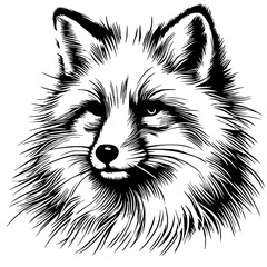 Fox sketch silhouette
