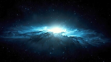 Fototapeta premium Cosmic Nebula: A Celestial Tapestry of Stars, Light, and Deep Space Wonders