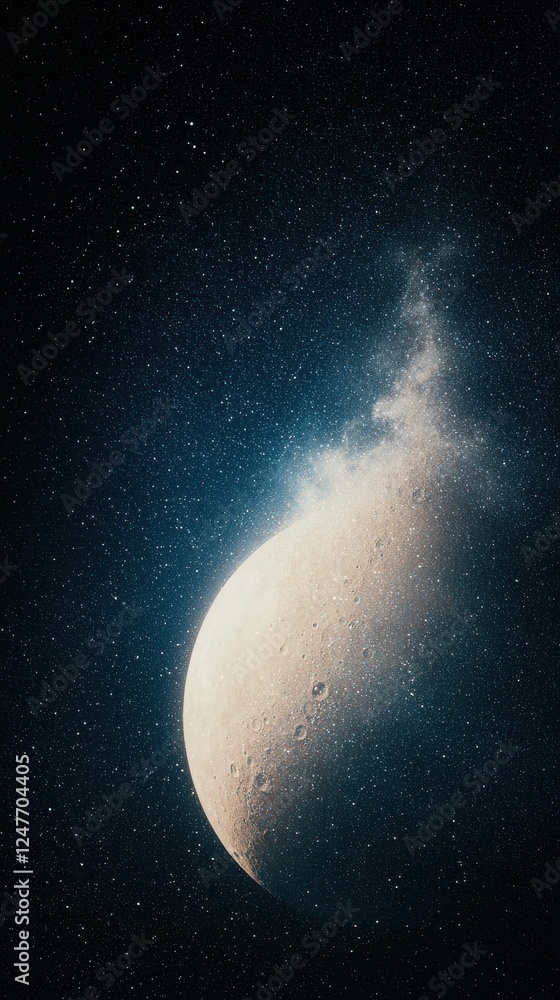 Poster celestial event moon phases outer space astronomy image dark environment close-up cosmic exploration