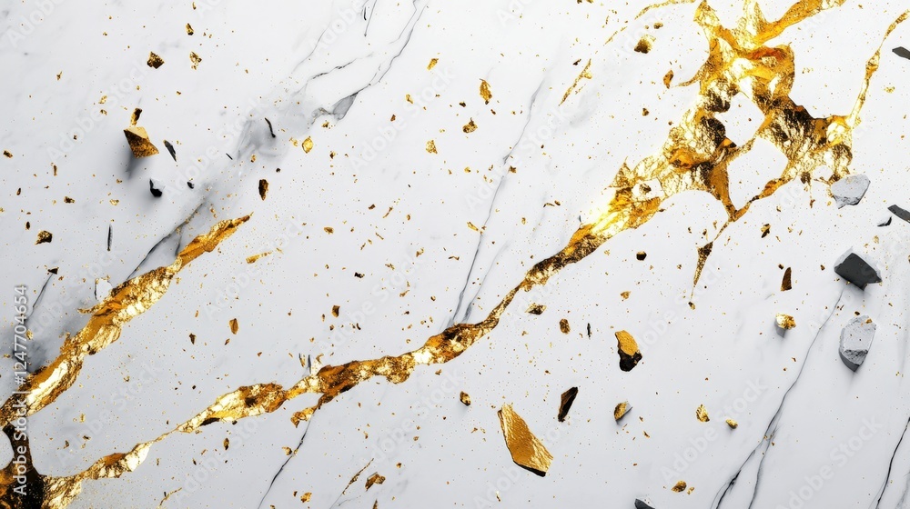 Poster gold and black marble background with abstract texture and patterns