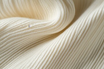 Obraz premium Cream ribbed knit fabric texture close-up