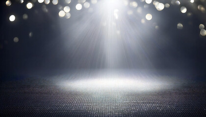 A shining silver stage. A gorgeous silver stage.