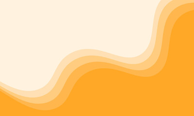 Overlapping orange business wave banner. flat orange gradient. wavy background