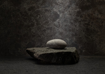 textured stones for podium background