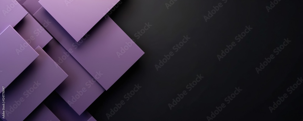 Poster empty purple geometric shapes background suitable for displaying cosmetics creams. modern, futuristi
