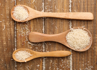 spoons with dry katafi dough