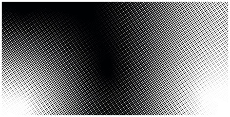 Halftone gradient. Dotted gradient, smooth dots spraying and halftones dot background seamless horizontal geometric pattern vector template set.