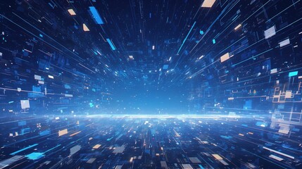 Obraz premium 未来的なデジタル風景の印象的なグラフィック3