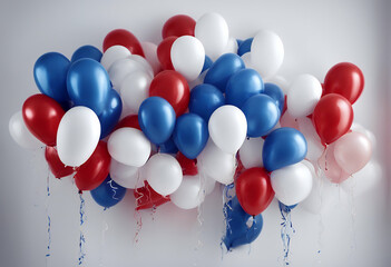 white background plain red balloons wall bunch blue a july party balloon decoration holiday decor...