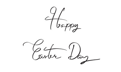 happy easter day text font calligraphy hand written lettering script object icon black color decoration ornament april month 2025 year happy easter day springtime season egg easter day culture happy