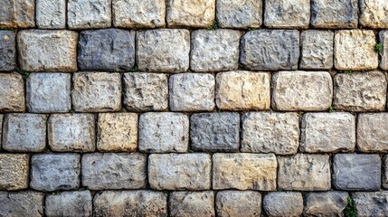 Obraz premium Ancient Stone Wall Texture: Awe-Inspiring Background Image of Grey and Brown Stones, Perfect for Design Projects