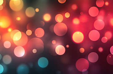 Vibrant Pink and Blue Bokeh Effect with Soft Glow