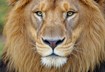 closeup shot of a lion in south africa