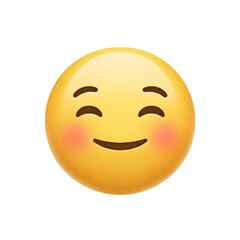 Fototapeta premium A shy emoji with a smile.