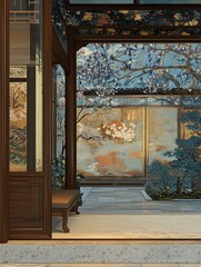 Chinese Garden Courtyard