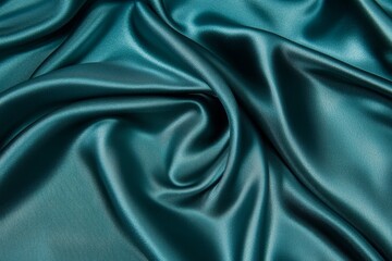 Fototapeta premium Teal silk fabric drapes studio backdrop texture