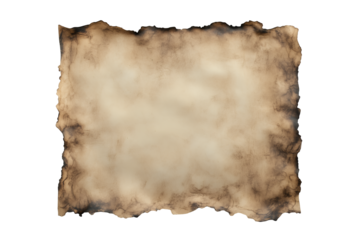 焦げ跡が残るエッジの古い巻物風の紙のテクスチャ | Vintage Scroll-Like Paper Texture with Burnt Edges