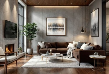 living room design with couch